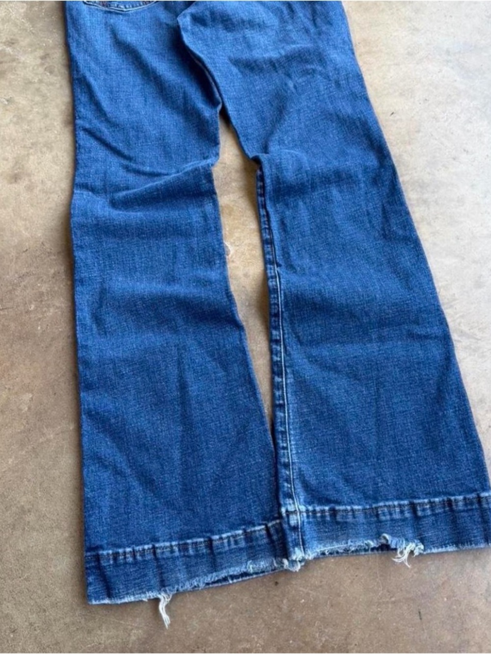 Vintage Wrangler Blue Flared Denim Jeans - Picture 2 of 8